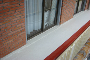 Reparación de terrazas con mortero impermeabilizante