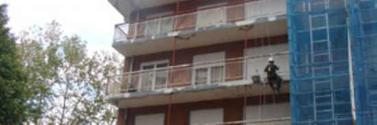 Reparación puntual de zonas deterioradas en frentes de balcones